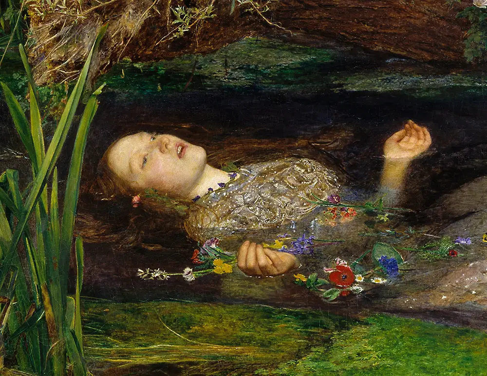Ophelia Detail John Everett Millais